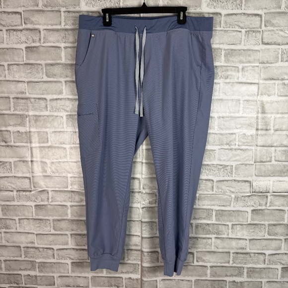 FIGS Technical Collection Dusty Blue Cinched Cuffs Medical Pants Womens 2XL - Picture 1 of 9